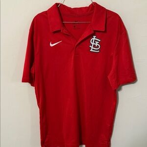 Nike Dri-fit St Louis Cardinals Team Logo Franchise Performance Polo Size Medium